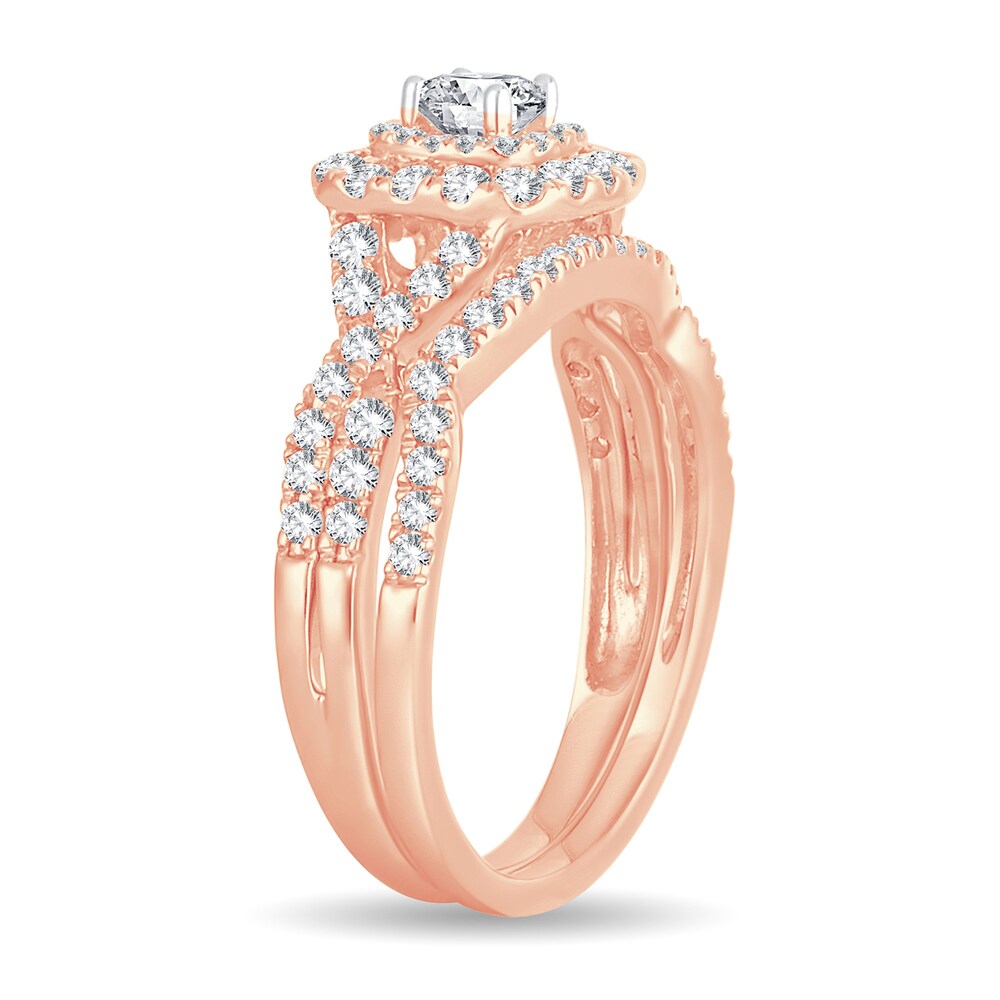 Diamond Bridal Set 1 ct tw Round 14K Rose Gold xizpTlE9