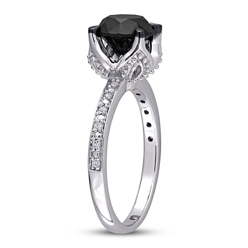 Black Diamond Engagement Ring 2 ct tw 14K White Gold xqwEeUaX