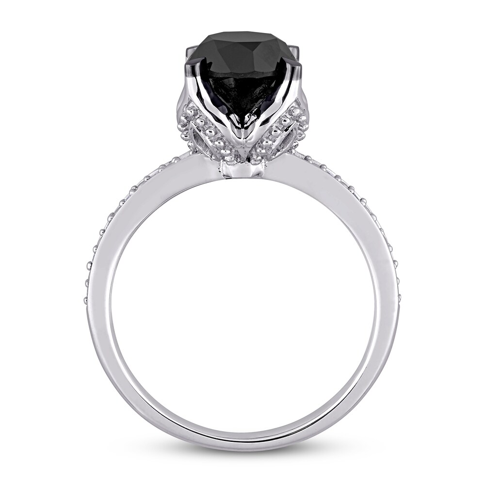 Black Diamond Engagement Ring 2 ct tw 14K White Gold xqwEeUaX