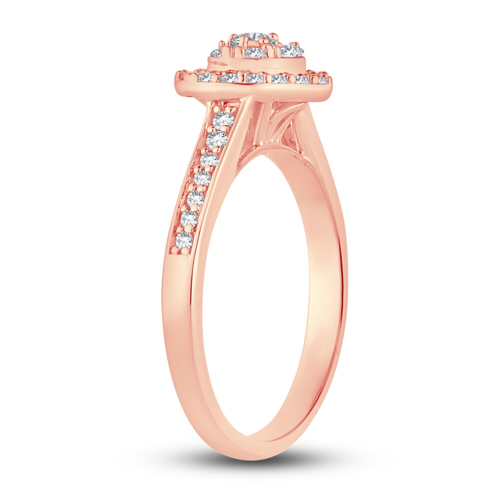 Diamond Heart Ring 3/8 ct tw Round 14K Rose Gold y5gfilvl