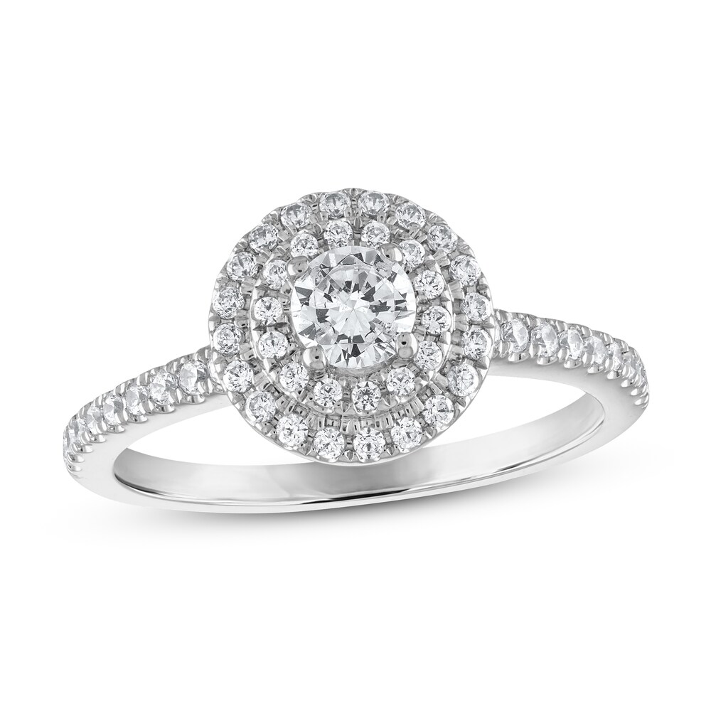 Diamond Engagement Ring 5/8 ct tw Round 14K White Gold y8CbYJ1A