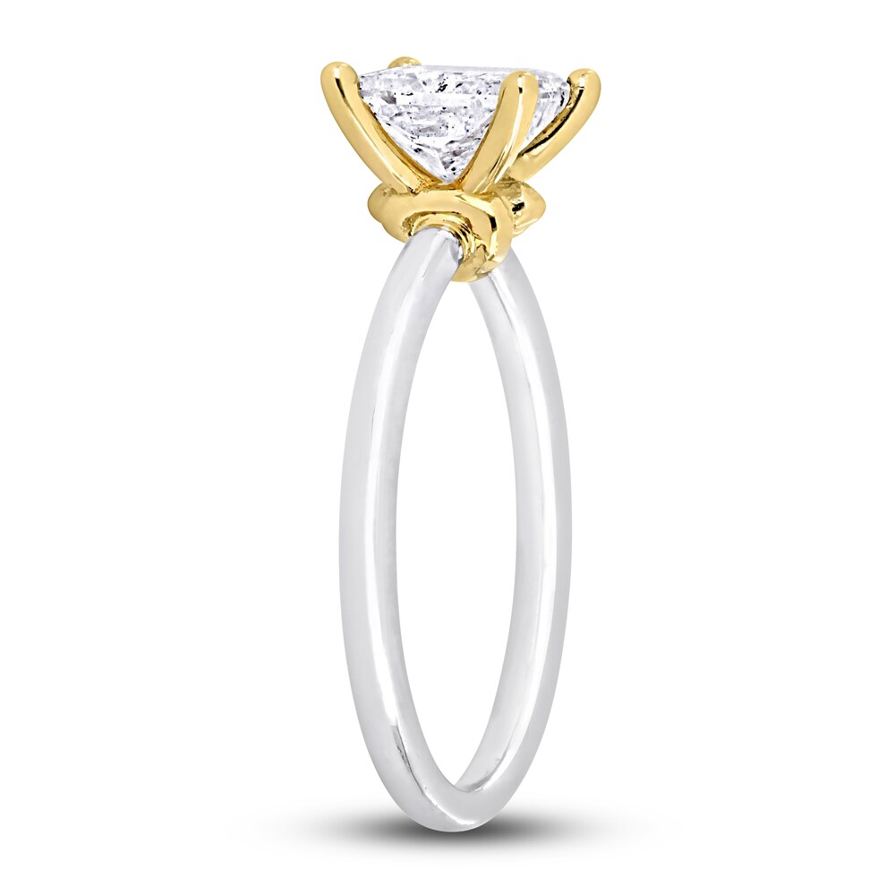 Diamond Y-Knot Solitaire Ring 1 ct tw Princess 14K Two-Tone Gold (I/I1) ySJTHtiE