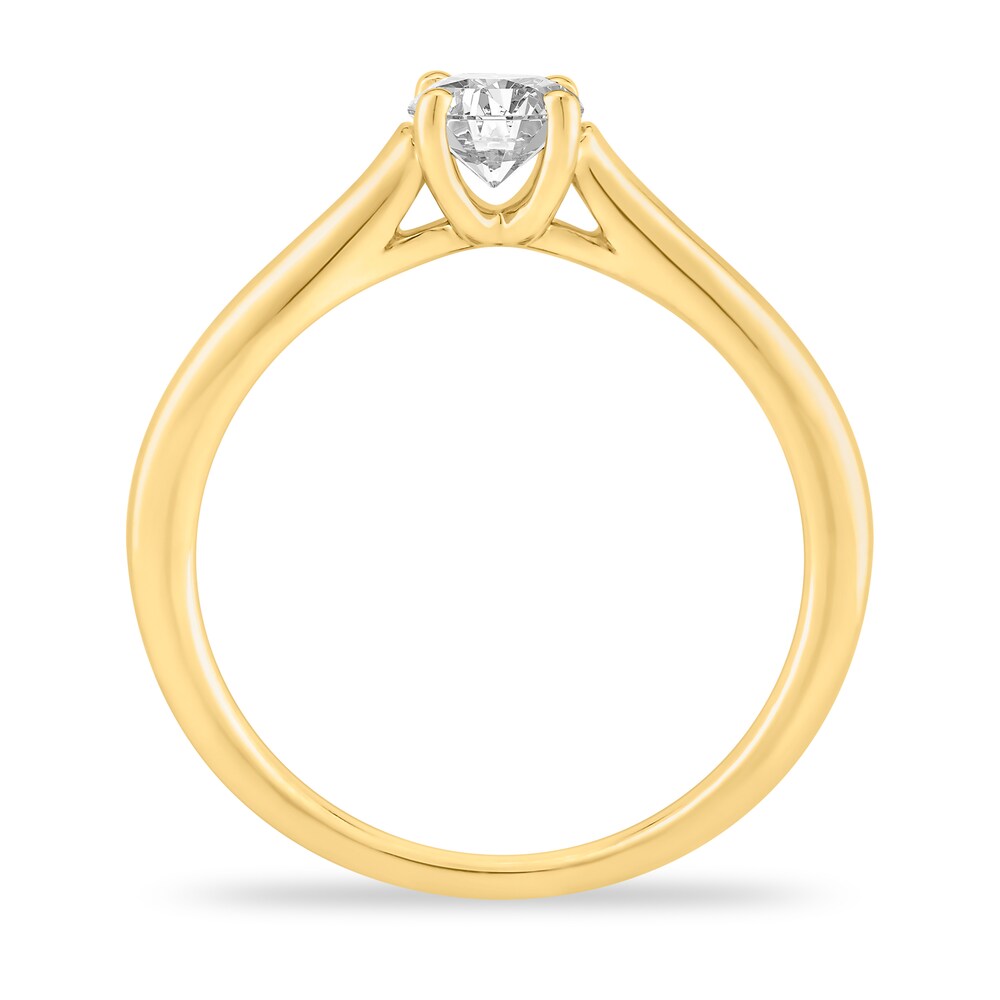 Diamond Solitaire Engagement Ring 1/2 ct tw Round-cut 14K Yellow Gold (I2/I) yhBKxnDM