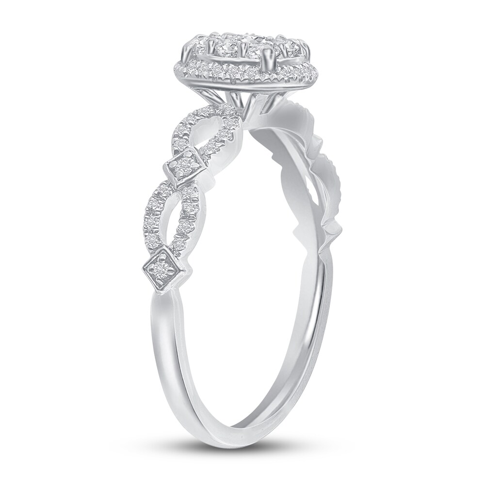 Diamond Engagement Ring 1/2 ct tw Round 14K White Gold ywnAYlQv