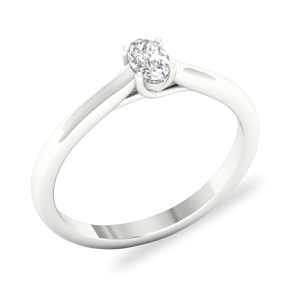 Diamond Solitaire Ring 1/4 ct tw Oval-cut Platinum (SI2/I) z405eyqF