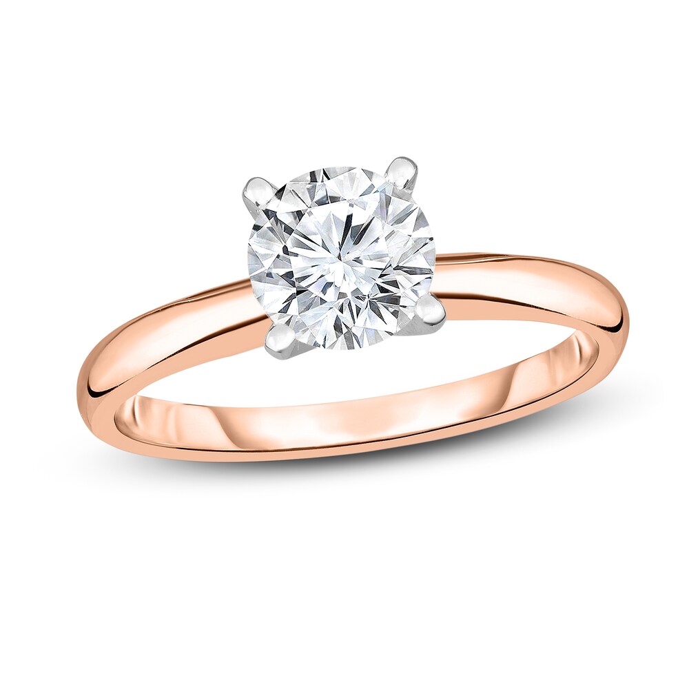 Diamond Solitaire Ring 3/8 ct tw Round 14K Rose Gold (I1/I) zgxdyy45 [zgxdyy45]