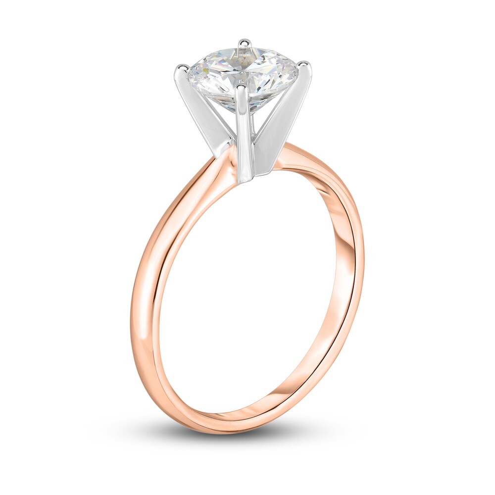 Diamond Solitaire Ring 3/8 ct tw Round 14K Rose Gold (I1/I) zgxdyy45