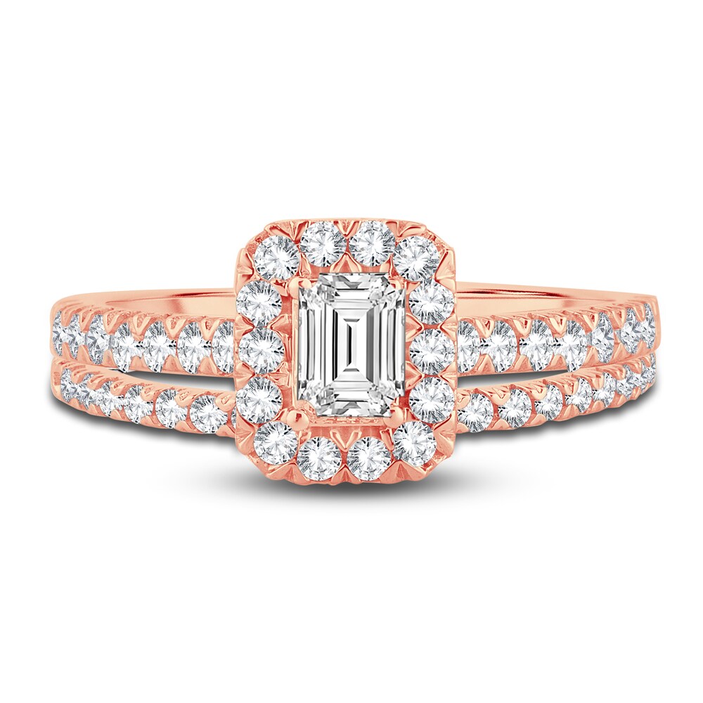 Diamond Bridal Set 1 ct tw Round 14K Rose Gold zxfk5ub8