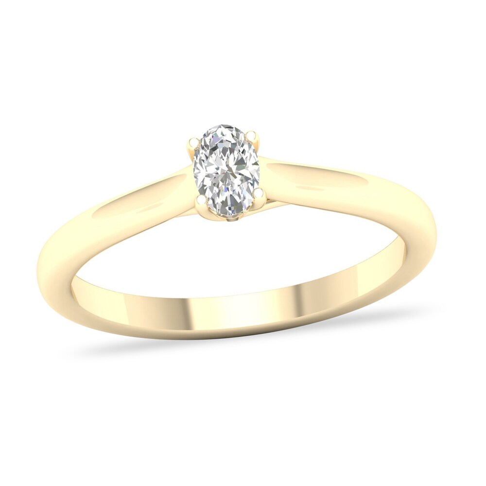 Diamond Solitaire Ring 1/4 ct tw Oval-cut 14K Yellow Gold (SI2/I) zyi9D9Ak [zyi9D9Ak]