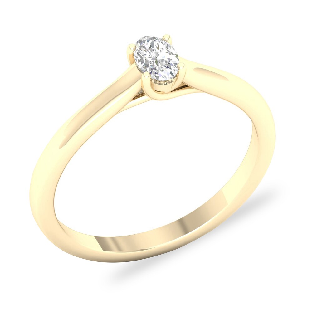 Diamond Solitaire Ring 1/4 ct tw Oval-cut 14K Yellow Gold (SI2/I) zyi9D9Ak