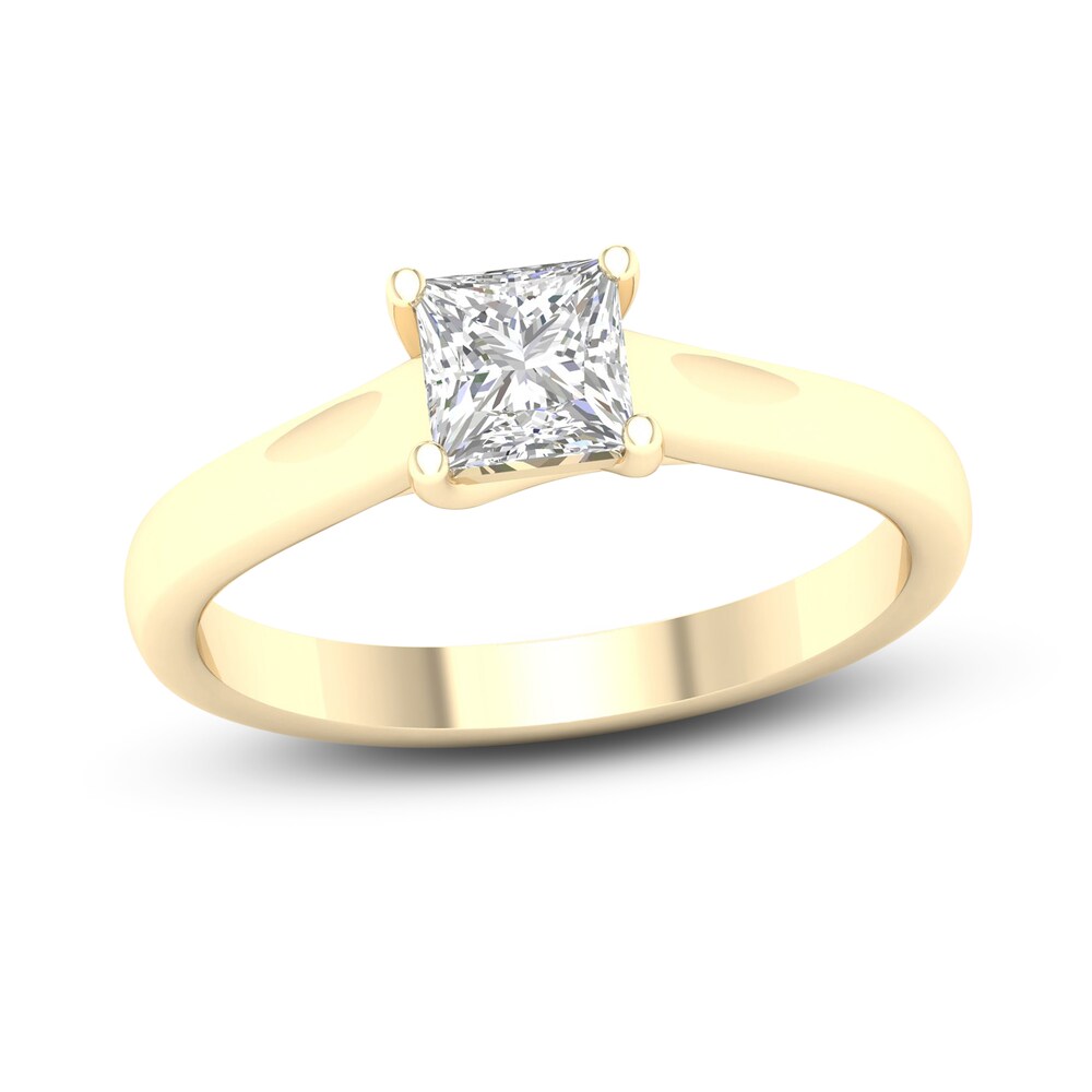 Diamond Solitaire Ring 1 ct tw Princess-cut 14K Yellow Gold (SI2/I) zzCOd6tP [zzCOd6tP]