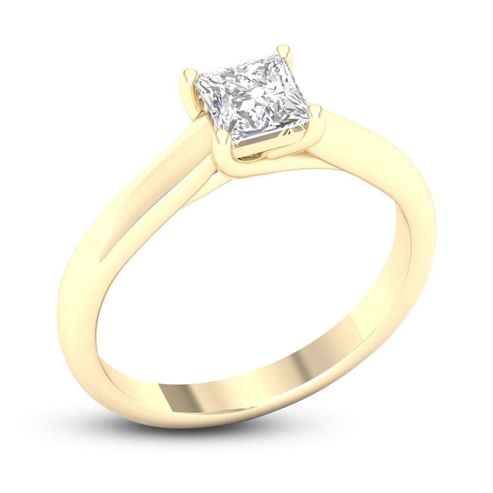 Diamond Solitaire Ring 1 ct tw Princess-cut 14K Yellow Gold (SI2/I) zzCOd6tP